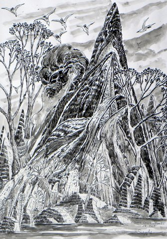 Dessin à l'encre de Chine