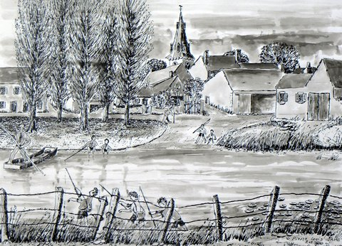 Dessin à l'encre de Chine