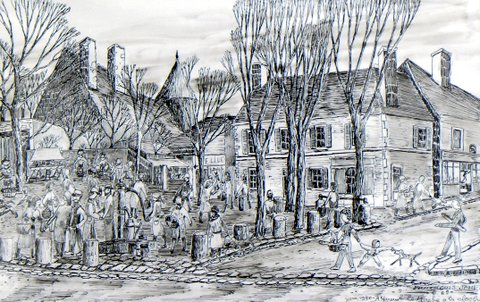 Dessin à l'encre de Chine